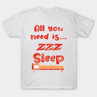 All You Need Is... Sleep zzz funny T-Shirt